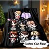 Custom Name Music Friends K-pop Blanket  Ideal Bedding Blanket Perfect for Travel, Camping, Living Rooms, Offices, Sofas, Fan Christmas gift