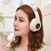Кошачьи уши светящиеся наголовные наушники Bluetooth наушники складные беспроводные компьютерные гарнитуры