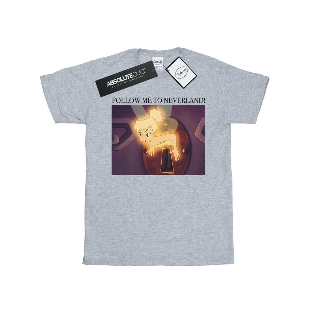 Disney Womens/Ladies Tinker Bell Follow Me Cotton Boyfriend T-Shirt