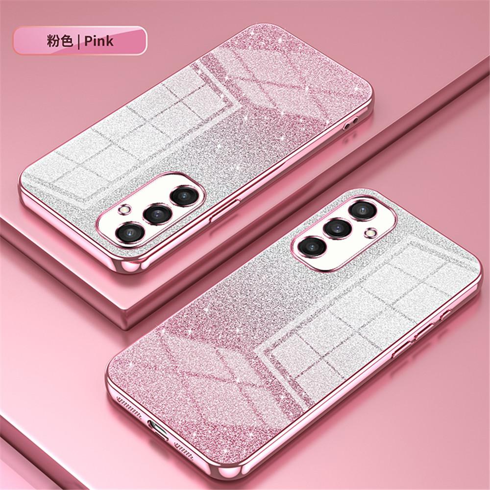 FLYKYLIN Luxury Gradient Glitter Bling Plating Case For Samsung Galaxy S24 S23 S21 Fe S22 Plus Ultra 5G Soft Silicone Back Cover