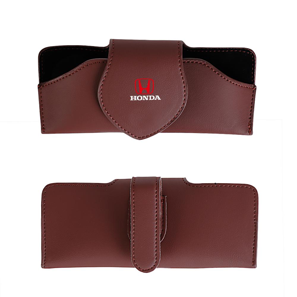 ARD1 Car Sun Visor Glasses Clip Case Sunglasses Storage Box Organizer Card Holder For Honda Fit Accord Mugen CITY CIVIC Jazz Odyssey