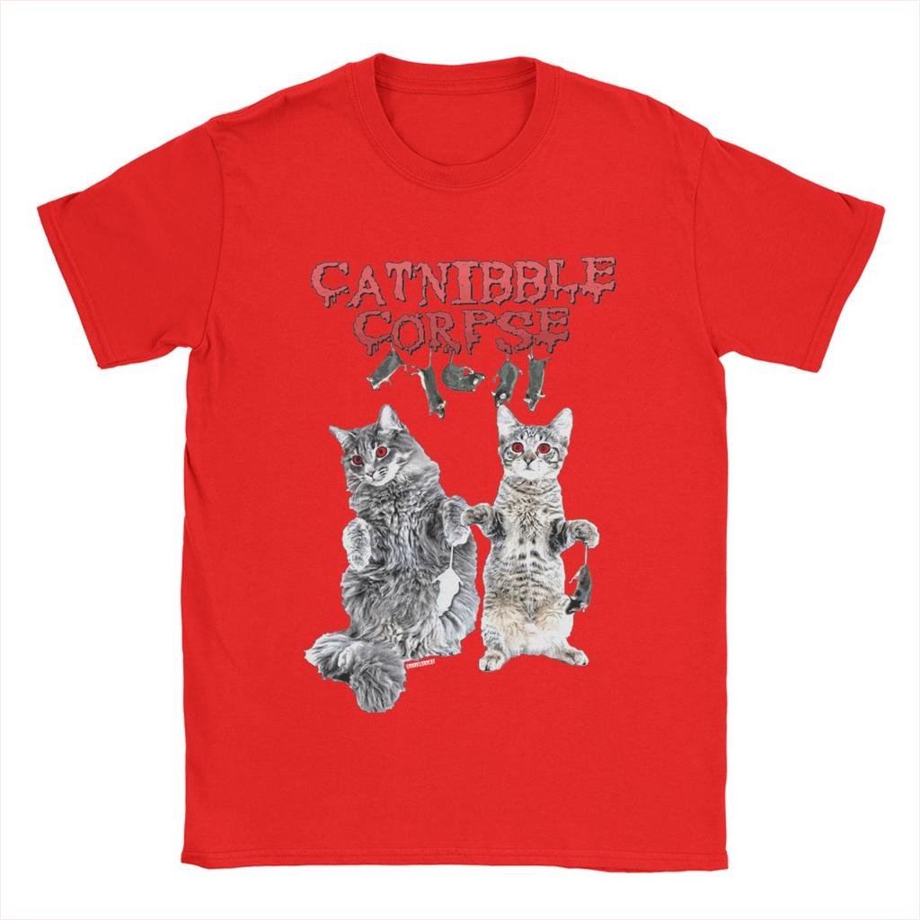 Men Catnibble Cannibal Corpse T Shirts Pure Cotton Tops Unique Short Sleeve Round Collar Tees Summer T-Shirt