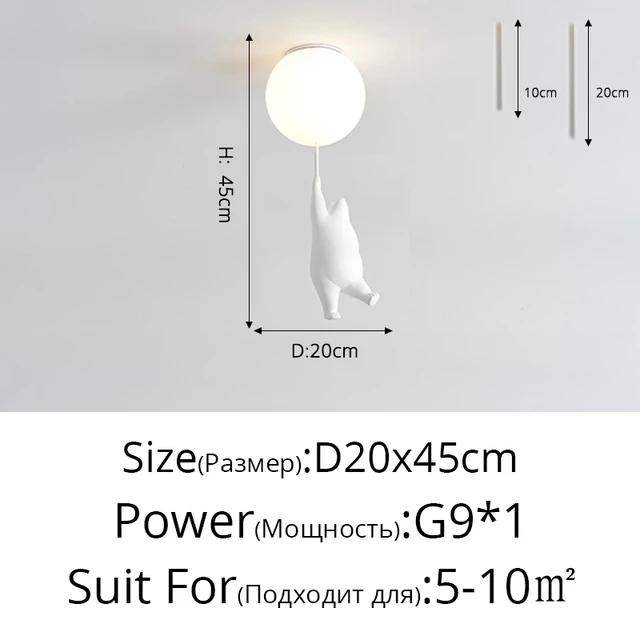 Мультяшный медведь Детские светодиодные люстры Воздушные шары Светильники для детей Спальня Гостиная Столовая Подвесные светильники Дизайнерские лампы