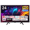Телевизор HD Smart TV Только потоковое видео Телевизор Беспроводная локальная сеть Bluetooth Совместимость с Google Assistant Подключен смартфон NETFLIX YouTube YouTube androidTV