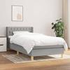 3130489 vidaXL Divan Bed with Mattress Light Grey 100x200cm Fabric