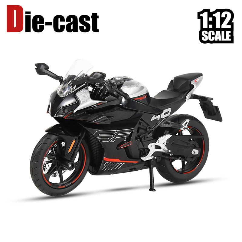 1/12 CFMOTO 450SR Литой Модель Гоночного Мотоцикла из Сплава Металлическая Модель Уличного Спортивного Мотоцикла Симуляция Звука и Света Детская Игрушка Подарок