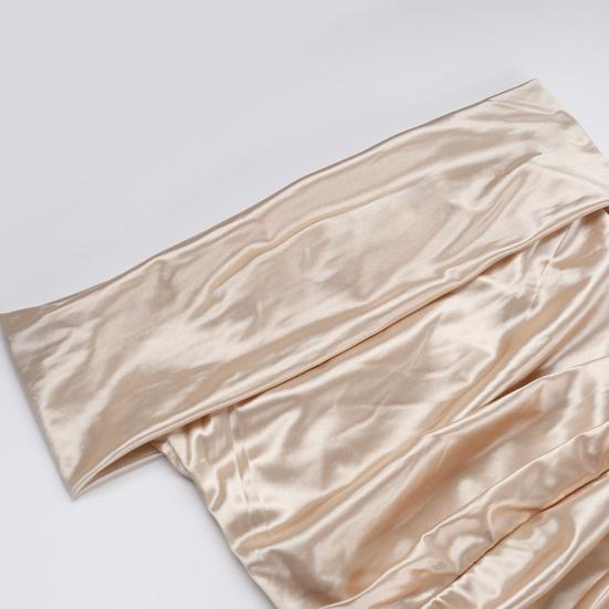 Prom Dress for Women Off Shoulder Satin Evening Party Formal Gown High Slit Cocktail Wedding Guest Maxi Dress