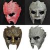 Geometric Pattern Resin Cosplay Halloween Face Mask For Party And Costume