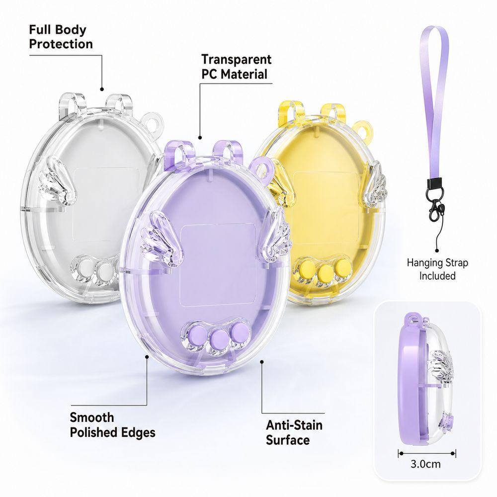 Clear Design Protective Case Anti Scratch Smooth Edges Protective Cover Full Body Protection with Hanging Strap