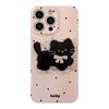 Корейский Ins Волна Точка Подставка для Кота для Чехла для Телефона IPhone 16 для Apple 15Pro Max Пленка 13 Мягкий 17