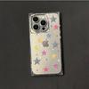Прозрачный чехол с квадратной задней защитой для трубки для iPhone 13 16 ProMax 11 15 Plus 14 Pro Max 12, защита от кислорода, чехол с узором из разноцветных звезд