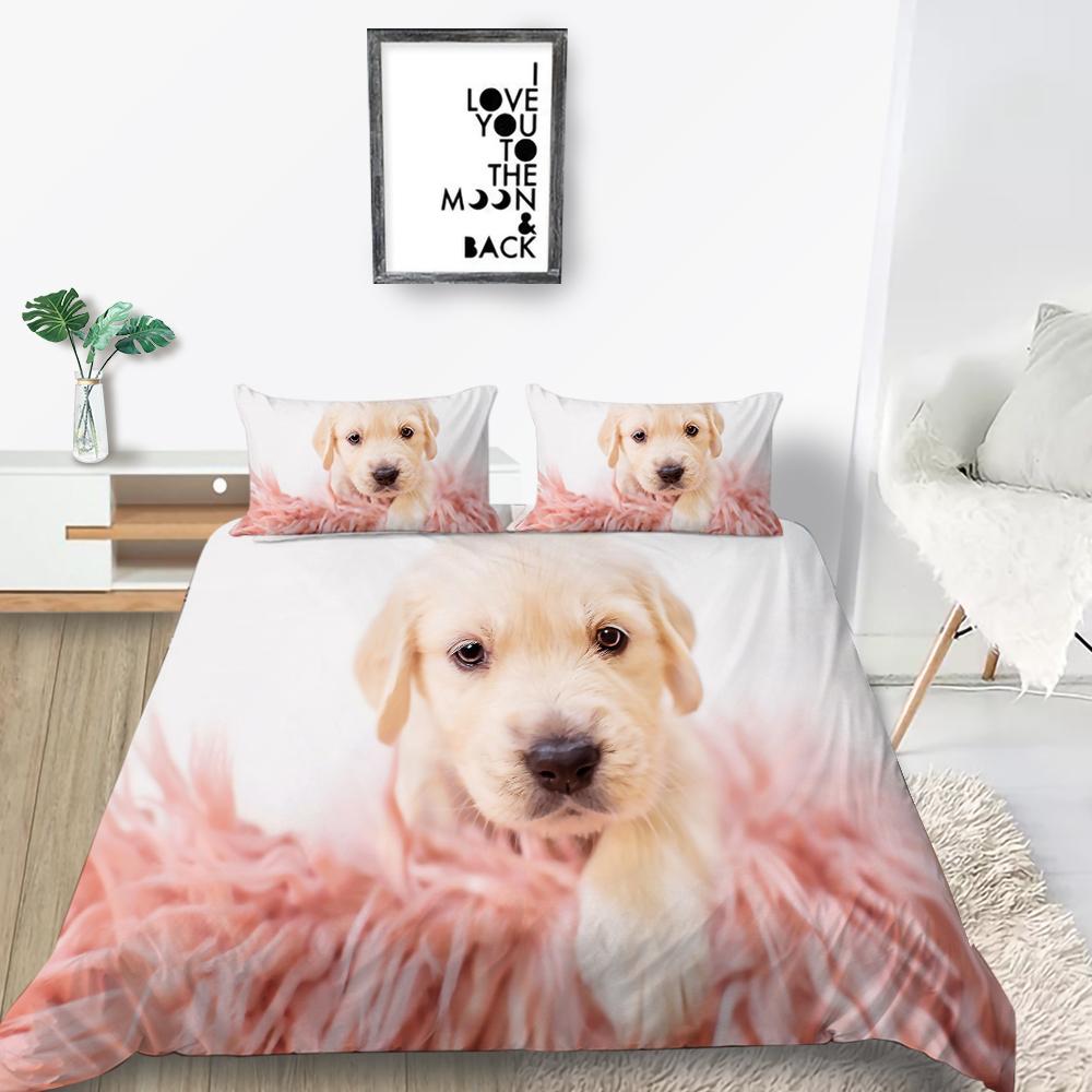 Новая мода, чехол для постельного белья для собак, костюм с рисунком домашних животных, домашний текстиль, комплект постельного белья, пододеяльник, роскошный комплект пододеяльников королевского размера