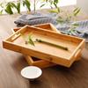 Trays Rectangular Bamboo Trays with Handles for Breakfast Dinner