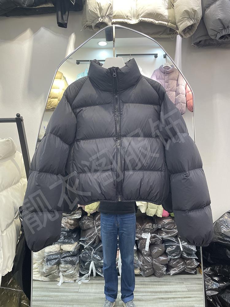 90% белый утиный пух, маленькая женская короткая зимняя куртка, новый стиль, ветровка, воротник-стойка, теплая куртка для хлеба