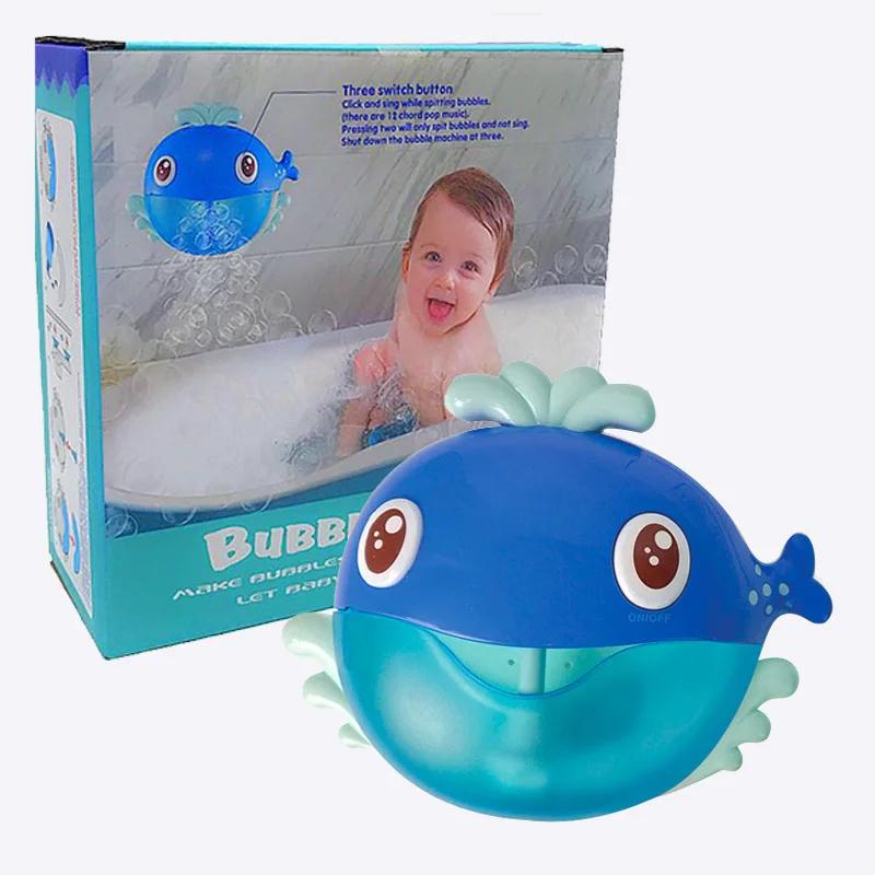 Hot Selling Frog Crab Bubble Machine Music Bath Electric Bubbles Bathtub Soap Automatic Baby Bathroom Toy for Children Brinquedo