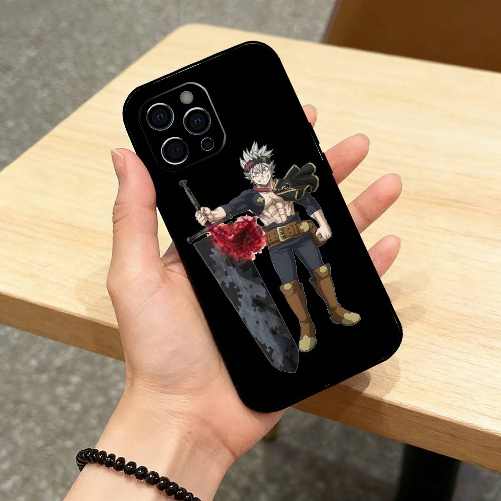 Anime Cool A-Asta Phone Case For iPhone 17,16,15,14,13,12,11 Plus,Pro Max,XS,Soft Silicone Black Cover