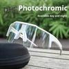 Outdoor Photochromic Cycling Glasses UV Protection Windproof Lightweight Men Women Running Mountain Bike Sports Goggles Eyewear