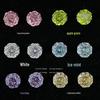 Multi-Color Rose Flower Cartilage Stud Earrings with 8mm 5A Zircon Stone