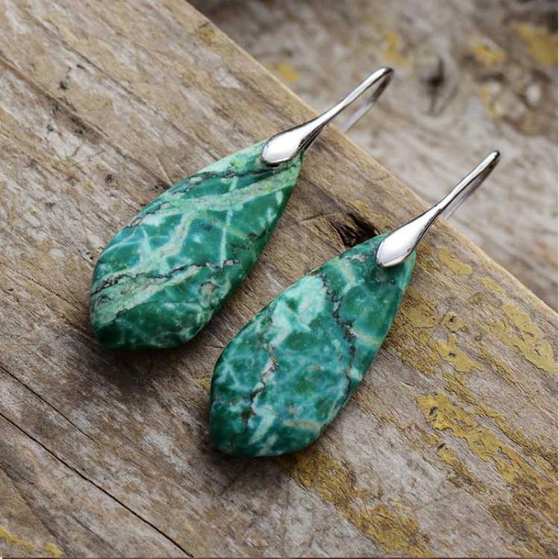 BLINGBAY 2023 женские серьги в богемном стиле ретро, натуральный камень, серьги-подвески с каплями воды, современные ювелирные изделия, подарок