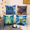 Pokemon Red Blue Anime Plush Pillow Cover Soft Short Plush Cushion Cover For Sofa Bedroom Home Decor Gift