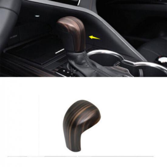 Peach Wood Grain ABS Gear Lever Shift Knob Cover Trim For Toyota Camry 2018