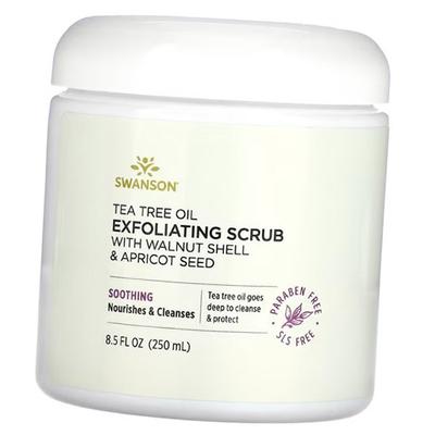 Отшелушивающий скраб для кожи, Tea Tree Oil Exfoliating Scrub with Walnut Shell and Apricot Seed, 250мл (43280027)