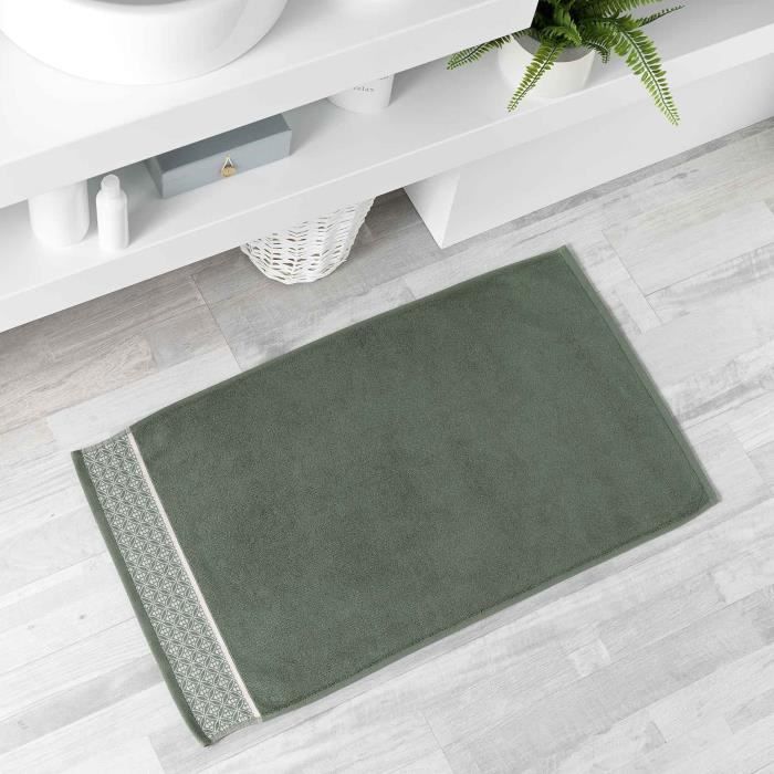 Tapis - Belin - Kaki - 50 x 85 cm - 100% coton éponge - Absorbant