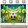 2D 1 party banner featuring a football theme and balloon design suitable for birthday decoration
