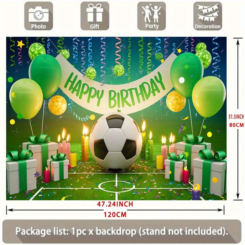 2D 1 party banner featuring a football theme and balloon design suitable for birthday decoration