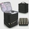 Cross-border Double-layer Portable PU Makeup Bag: Large Capacity Nail Polish Storage & Nail Art Handbag