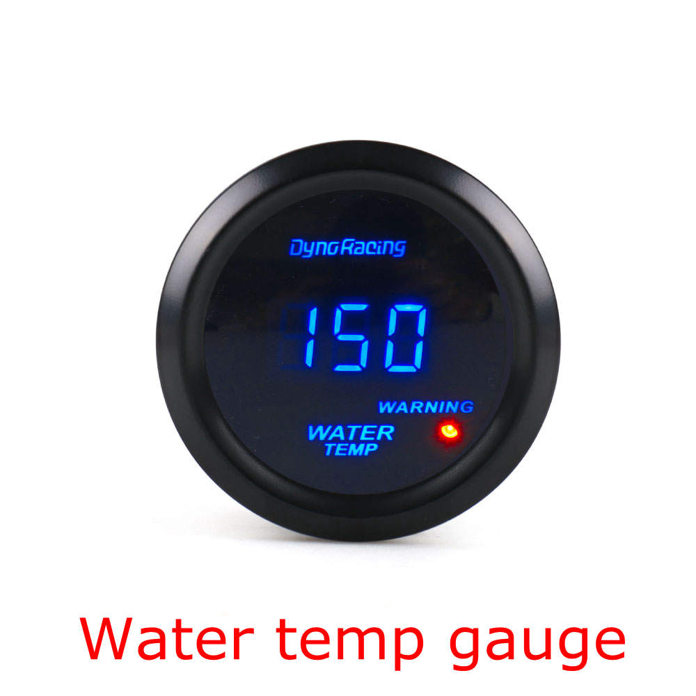 Dynoracing 2" 52mm Car Digital Turbo Boost Gauge PSI BAR Water Temp Oil Temp Oil Pressure Gauge Voltmeter Tachometer Rpm gauge