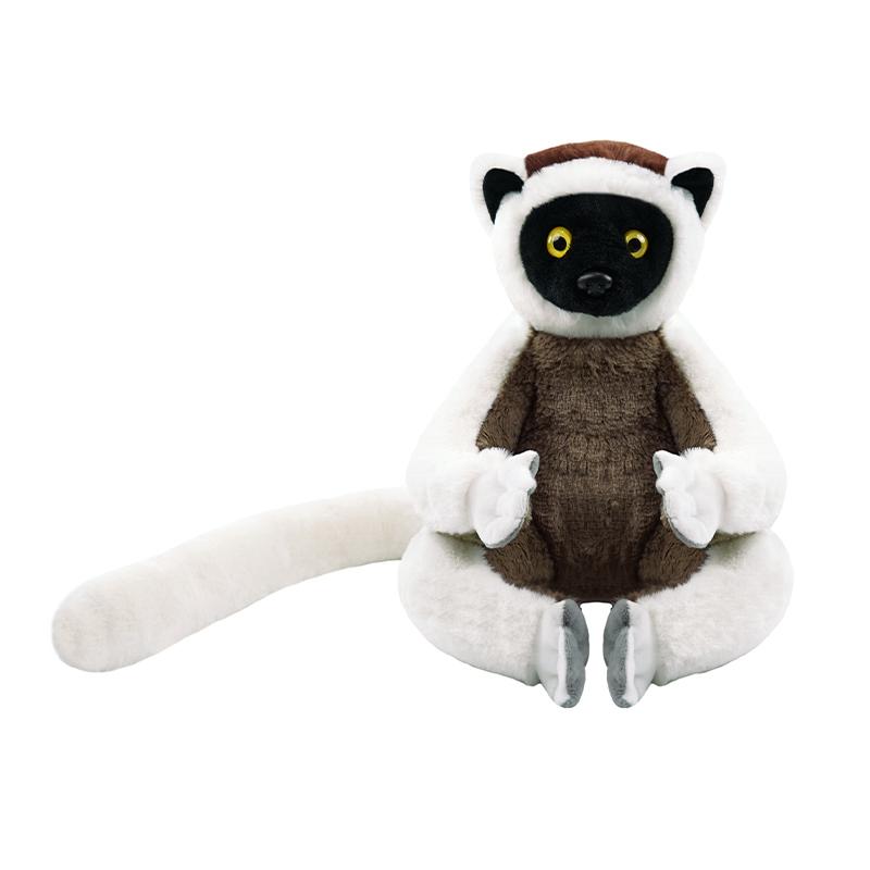 Simulation Lemur Doll Plush Toy Stuffed Wild Animal Long Tail Plushie Companion Appeasing Gift