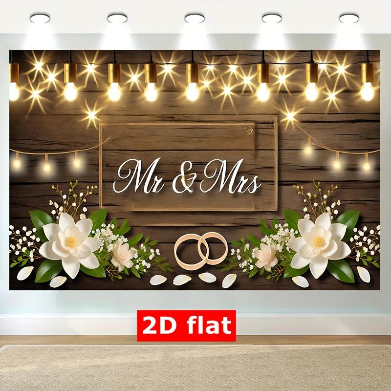 2D plane romantic and cozy wedding decoration suitable for weddings and various other events polyester fiber