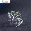 Green Branch Shape Design Trendy Women Rings Dinner Party Gorgeous Versatile Embellished Resizable Opening Rings Sale
