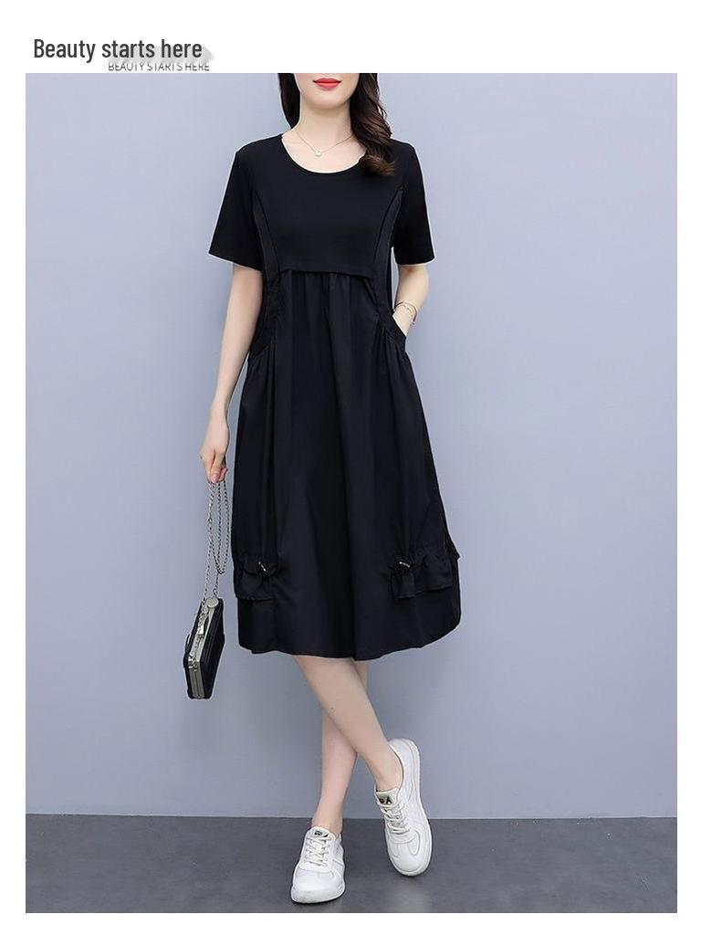 Стильное женское платье миди большого размера в корейском стиле - Летний тренд 2024