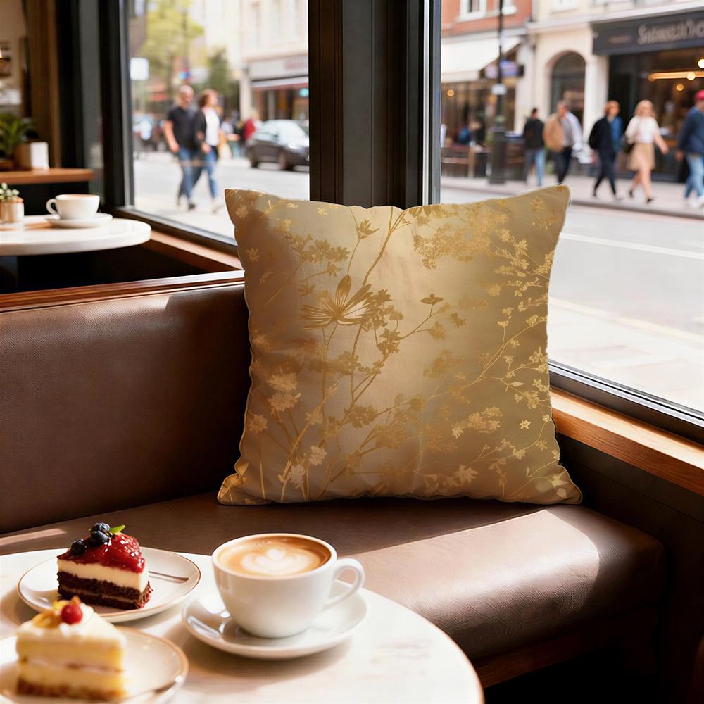 Golden light luxury lines Cushion Cover Decorative Cushions Covers Cover Sofa x Pillow Piece x x Pillowcase