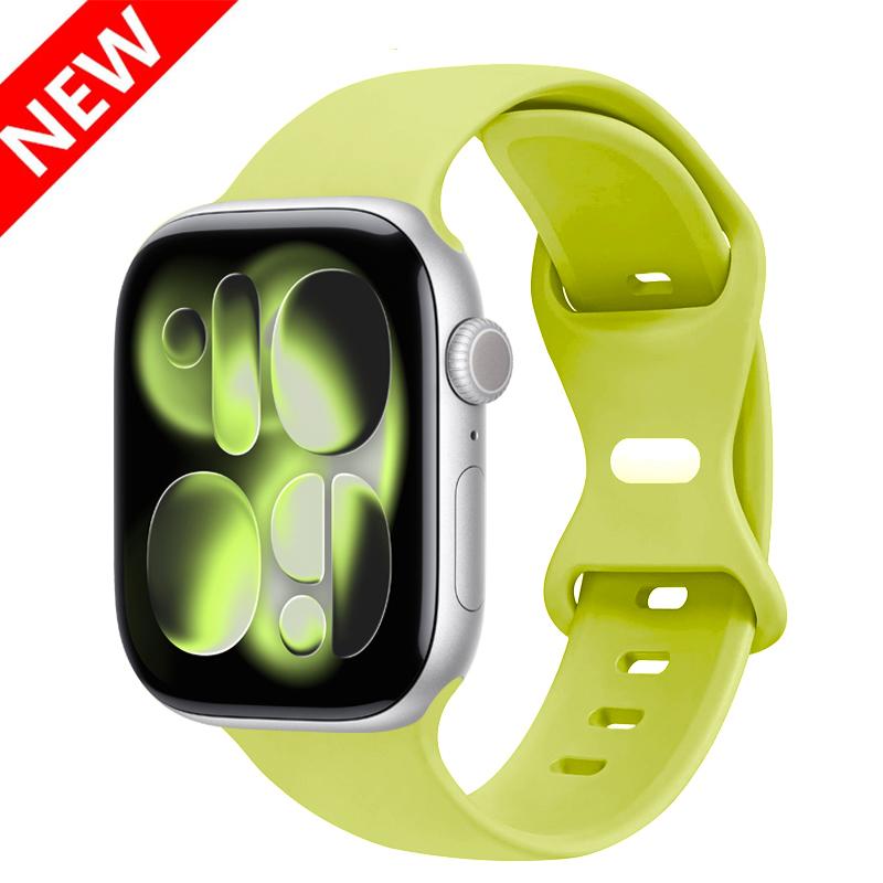Спортивный силиконовый ремешок для Apple Watch Bands 40мм 44мм 46мм 45мм 41мм 49 42мм Correa Браслет iWatch серия 10 11 9 8 7 ultra 3 SE