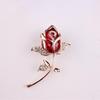 Elegant Rose Bow Tie Brooch Pin