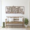 3Pcs/Set Wooden Hollow Leaf Wall Decoration Farmhouse Rustic Leaves Wall Art Home Bedroom Living Room Bathroom Wall Decorative Sign