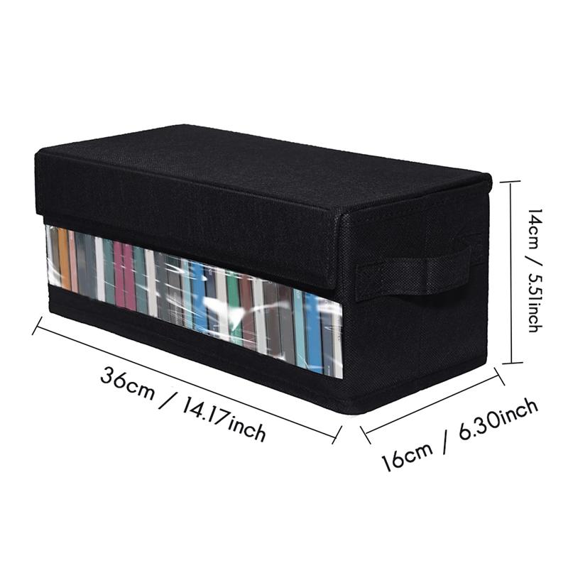 AT69 -Full Jewel Case Storage Container Box 2 Pack, 32 CD Holders& Slim Case 60 CD Capacity