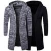 Men's Cardigan Hooded Thick Sweater Winter New Sweater To Wear A Warm Casual Coat Slim Comfortable Fashion Black Coat