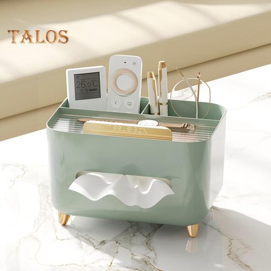 Многофункциональный держатель для крышек коробок салфеток с отделениями для хранения, вместительный прямоугольный органайзер для салфеток