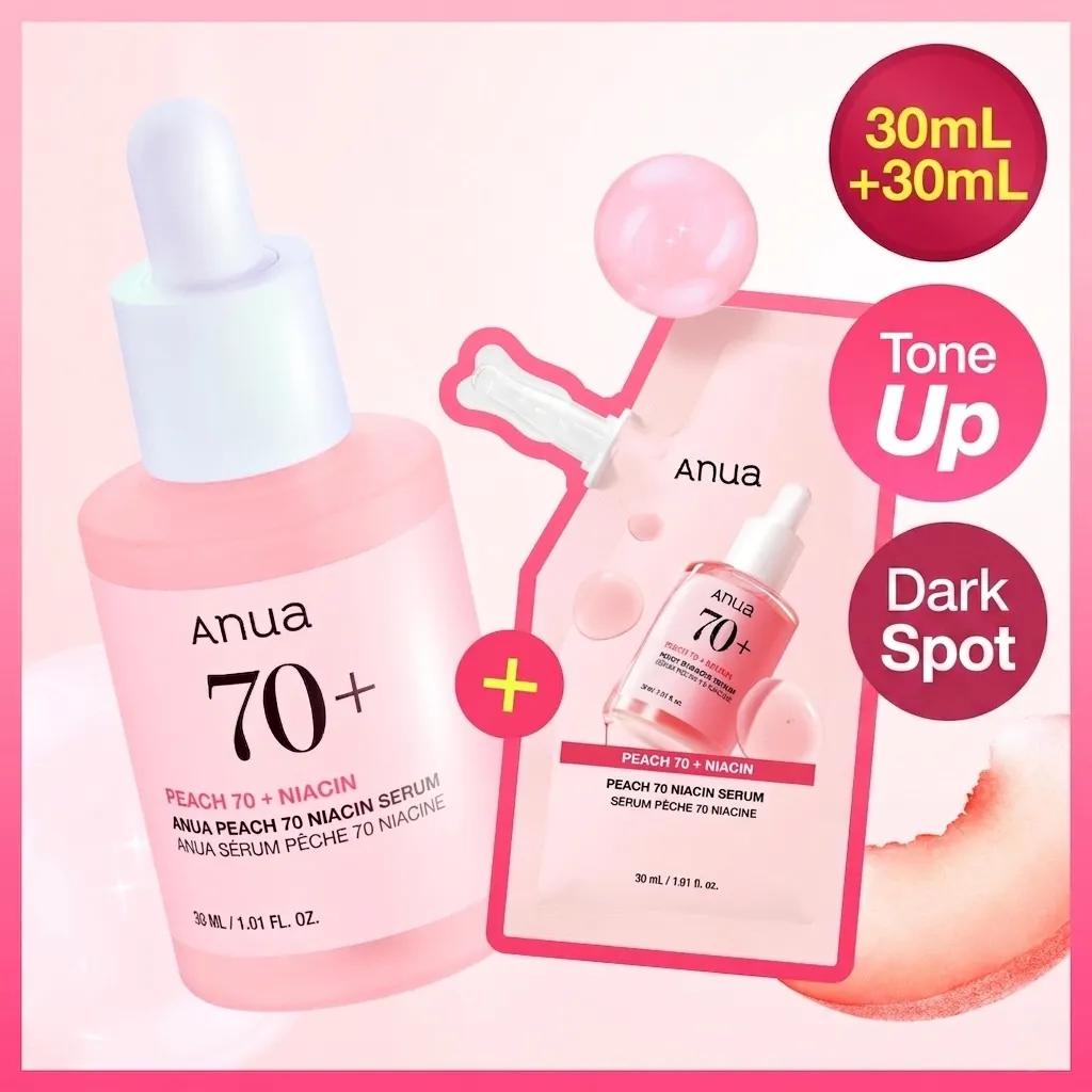 Anua Peach 70 Niacin Serum 30ml Refill Set (+Refill 30ml)