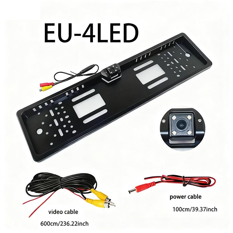 Pakring Car Rear View Camera EU European License Plate Frame Waterproof Night Vision Reverse Backup with 4 Or 8 12 LED Light