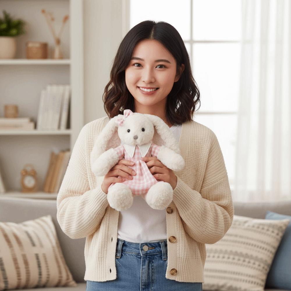 Ultra-Soft Rabbit Plush Toy Soft Stuffed Animal Doll Rabbit Doll Children's Room Decor