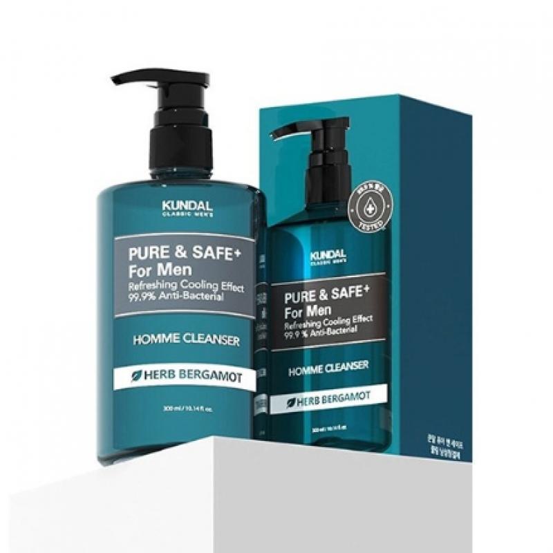 Kundal Pure   Safe Cooling Men S cleanSer 300ml Herbal Bergamot