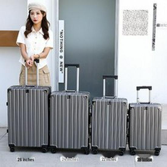 26-дюймовый алюминиевый чемодан с устойчивостью к падениям и износу, универсальные бесшумные колеса - Идеально подходит для женских путешествий
