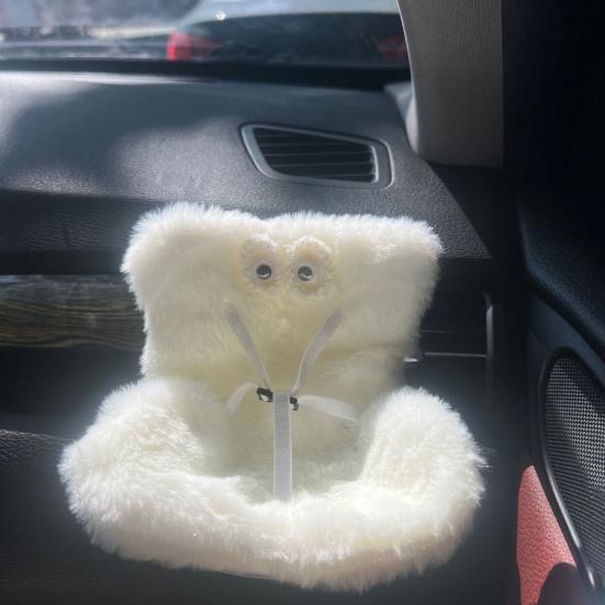 Car Safety Seat for Dolls Decorative Sofa Seat with Furry Cushion And Headrest for Car Air Vents Decor To Display Doll Toy