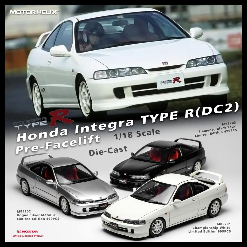 Freestyle MOTORHELIX Масштабная модель Honda Integra Type R Ранняя версия Цвет: Flamenco Black Pearl Готовая модель M85203 1/18 (DC2)