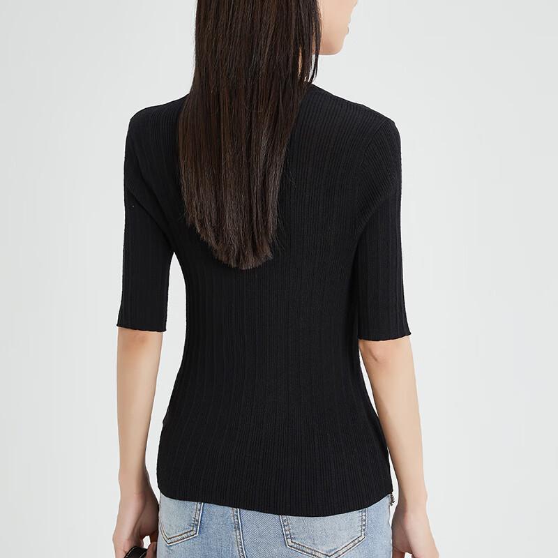 Shetu Women's V-Neck Short-Sleeve Knit Top